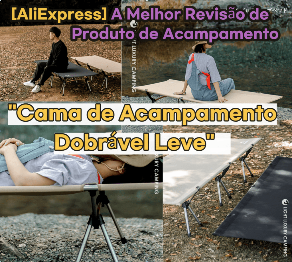 Cama de Acampamento Dobrável Leve