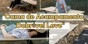 Cama de Acampamento Dobrável Leve