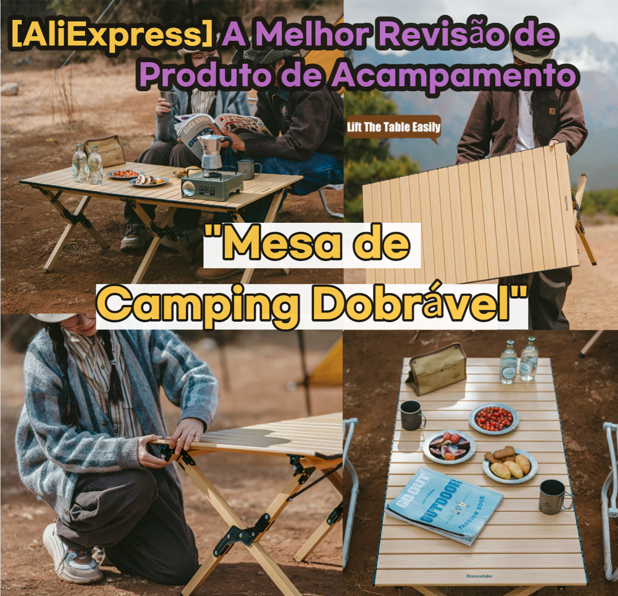 Mesa de Camping Dobrável