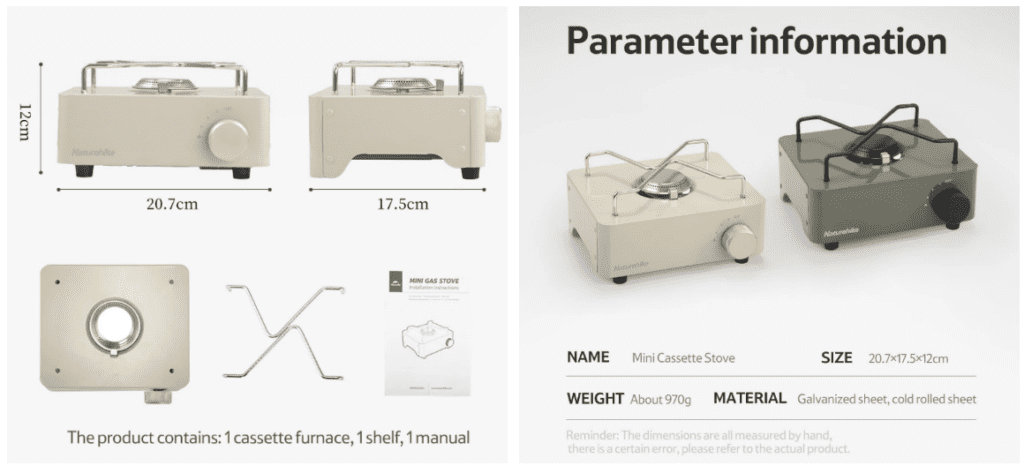 Fogão de Acampamento Ultraleve: Especificações